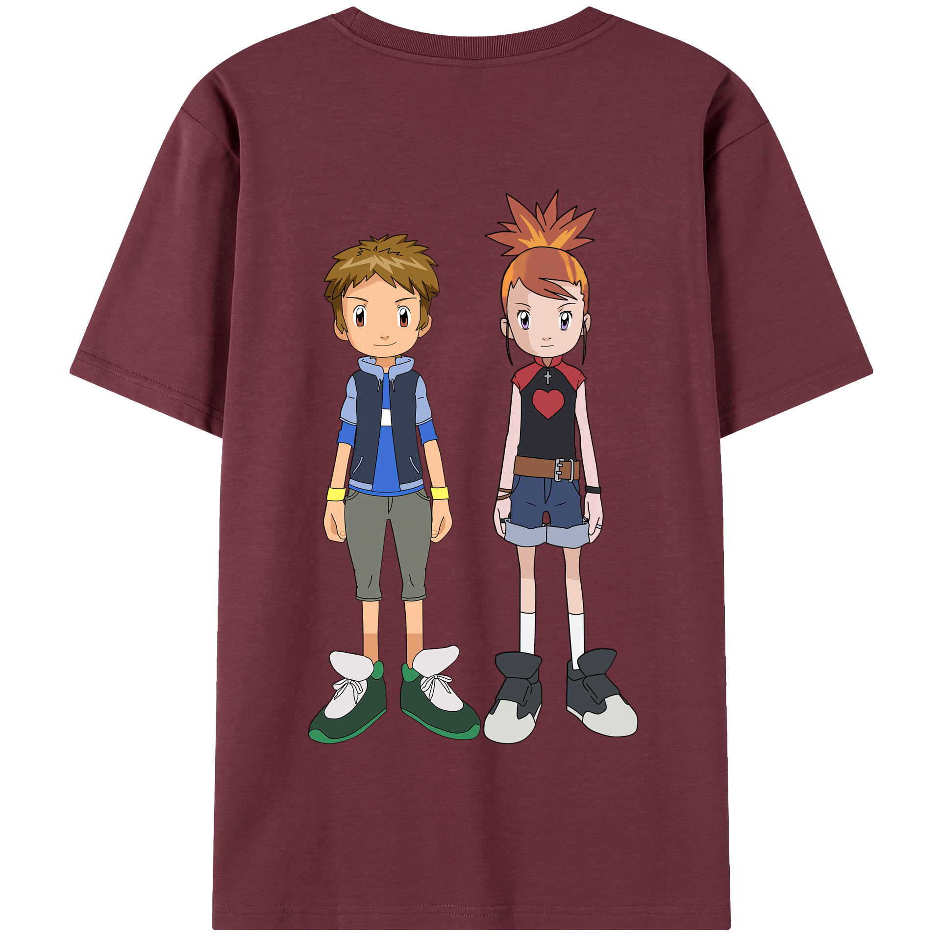 （画像用） Digimon デジタルモンスター/デジモン 綿100％半袖Tシャツ（背面プリント）
